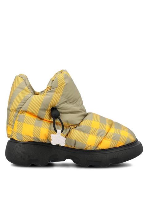 Burberry Burberry Check Drawstring Pillow Padded Snow Boots