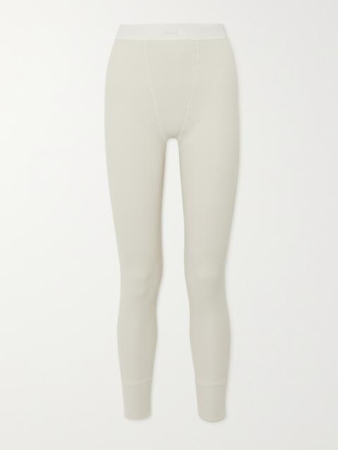 SKIMS Thermal Ribbed Cotton-blend Leggings
