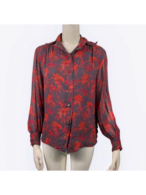 Other Designers Christian Dior Monsieur - Christian Dior Flower Design Shirt Blouse