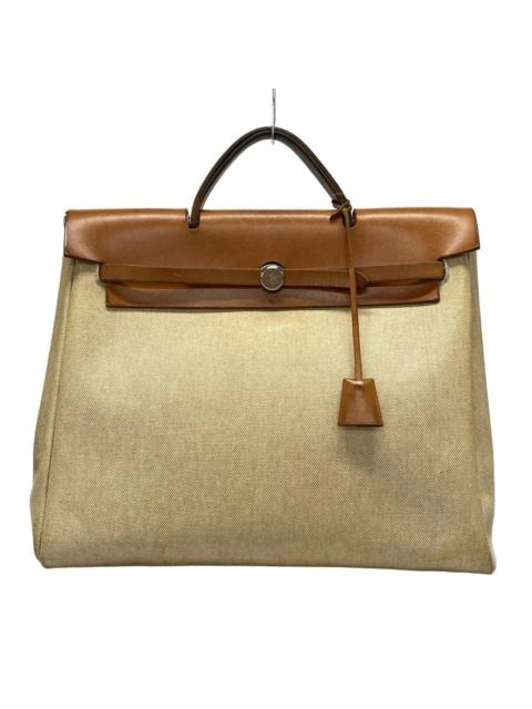 Hermès Hermes Her Bag MM Canvas and Leather Bag