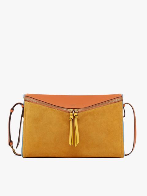 MCM Diamant 3D Shoulder Bag in Suede and Calf Leather