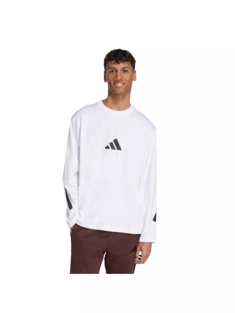 adidas Men's Sportswear Z.N.E. Long Sleeve Tee -White/Black