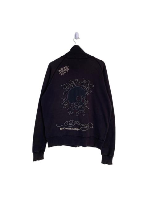 CHRISTIAN AUDIGIER ED HARDY RARE SKULLS EMBROIDERY SWEATER