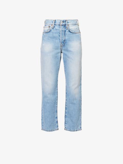 Acne Studios Mece straight-leg high-rise vintage-wash jeans ...