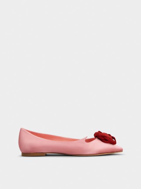 Roger Vivier Rose Vivier Ballerinas in satin