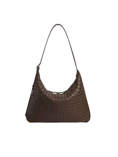 Bottega Veneta BOTTEGA VENETA Traveler $5200 Old Wood Shoulder Bag New & Au