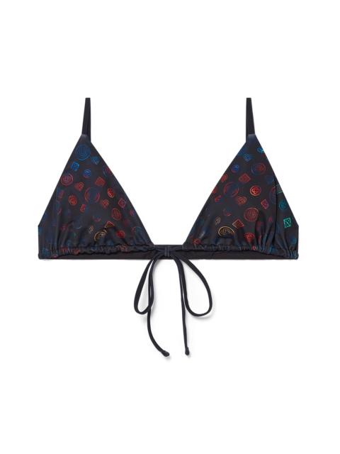 CASABLANCA Monogram String Bikini Top