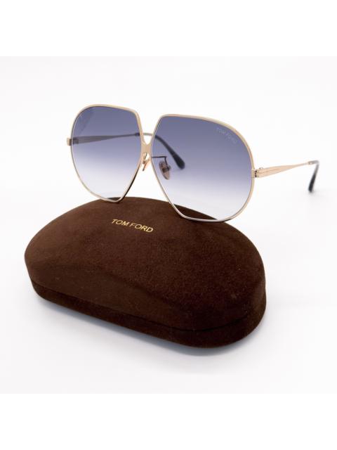 TOM FORD NEW TOM FORD TARA TF785 28B OVERSIZED SUNGLASSES FT0785/S