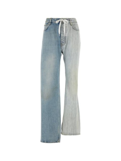 BALENCIAGA Two-tone denim Fifty-Fifty jeans