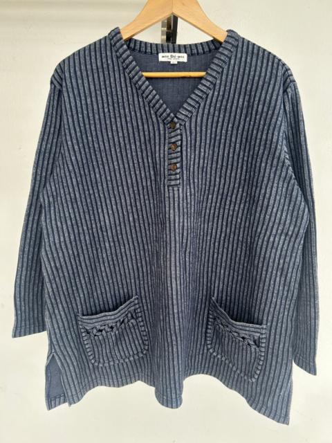 Other Designers Japanese Brand - MoeDeMoi Japan Vintage Stripe Blue Longsleeve