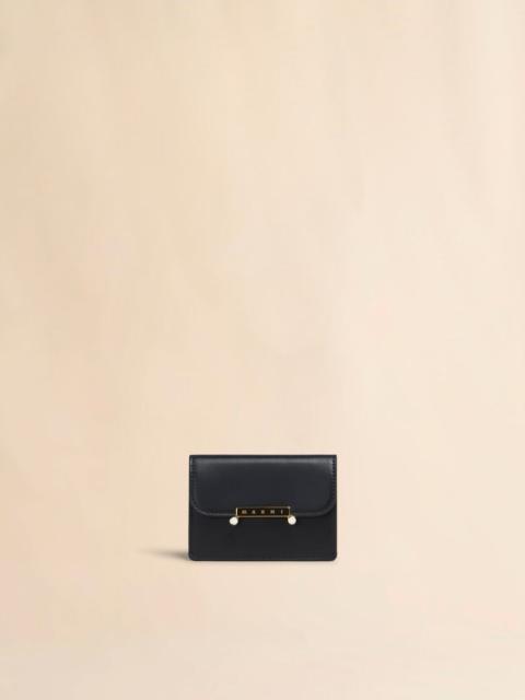 Marni BLACK LEATHER ENVELOPE CARD HOLDER