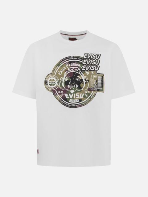 EVISU Camouflage Godhead Print Relax Fit T-Shirt