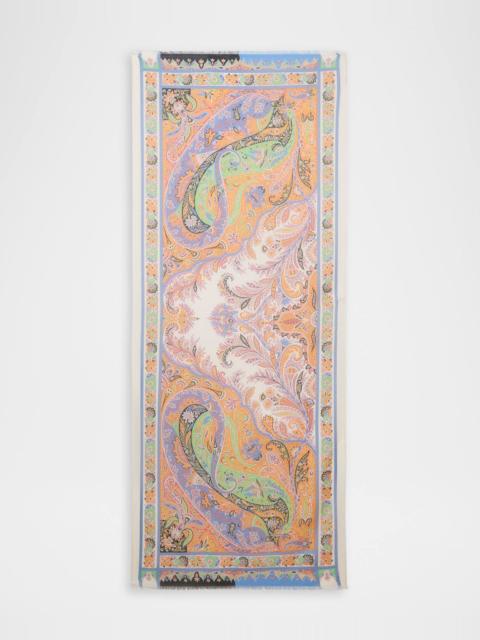 Etro Paisley-Print Cashmere-Blend Scarf