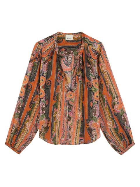 Isabel Marant May Printed Silk-chiffon Blouse