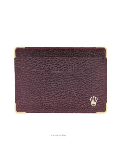 ROLEX Rolex Card Holder Wallet - Grained Acajou Leather