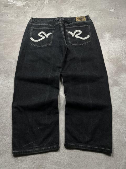Other Designers JNCO - Vintage 90s Rocawear Evisu Style Baggy Denim Black Jeans
