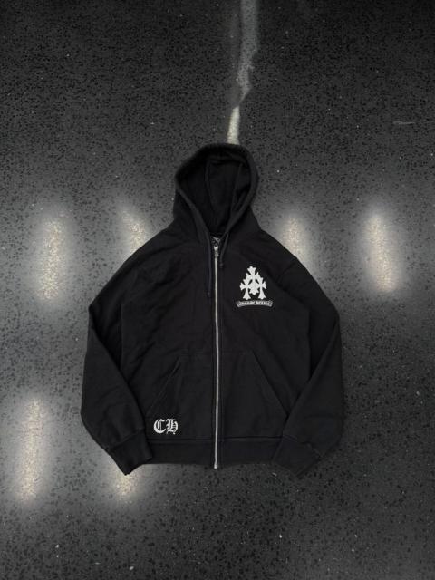 Chrome Hearts Chrome Hearts black zip up hoodie cross pendant