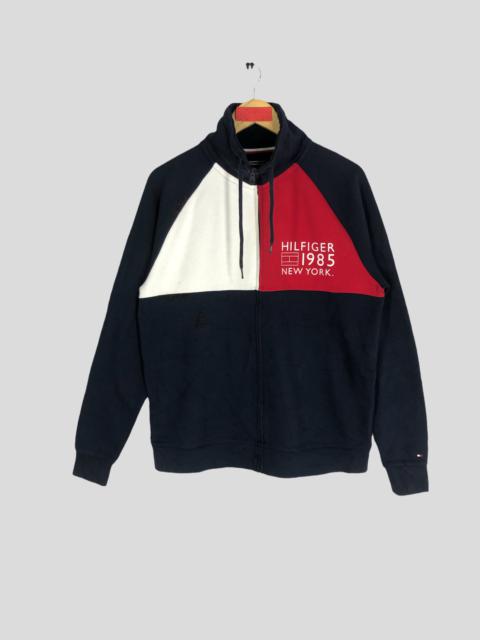 Other Designers Vintage - Vintage Tommy Hilfiger Zipper Sweater Biglogo Size L