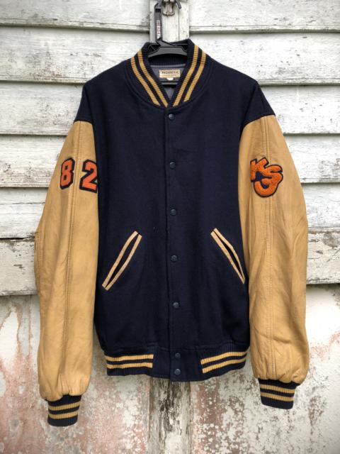 Other Designers Japanese Brand - Pasadena Leather Arm Wool Varsity Jacket
