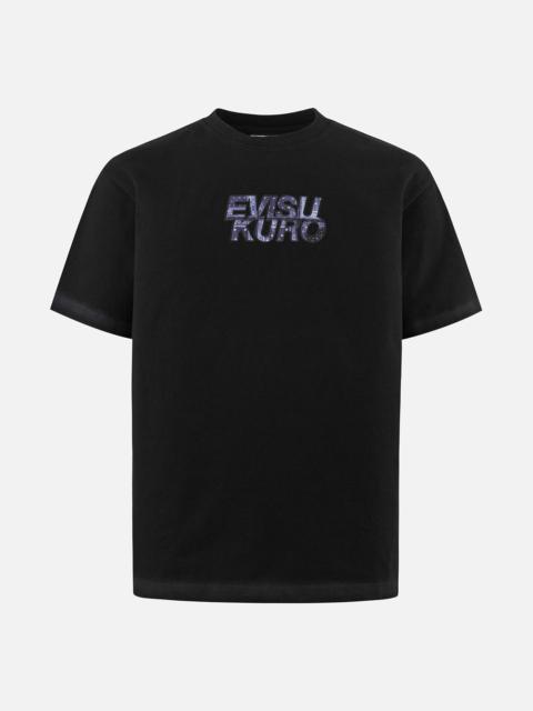 EVISU Japanese Appliqué Logo Embroidery Regular Fit T-shirt