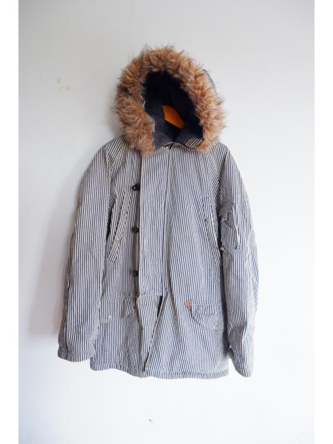 Other Designers Japanese Brand - Vintage Pearl Diver Hickory Fur Parka Hoodie