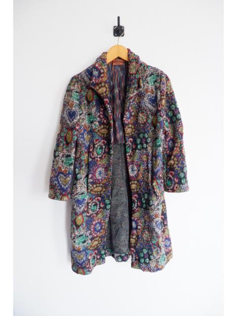 Missoni Vintage MISSONI Robe Wool Knit Coat Jacket