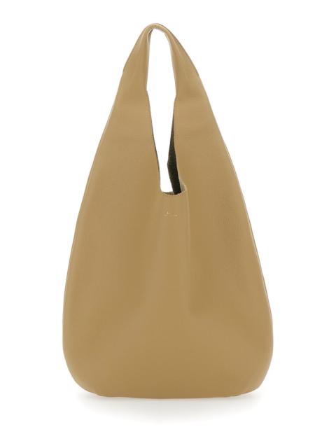 A.P.C. A.P.C. Women 'Le Neige' Beige Shoulder Bag With Embossed Logo On The Front In Hammered Leather Woman