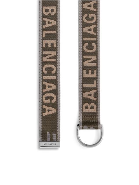 BALENCIAGA Men's D Ring Belt in Dark Green
