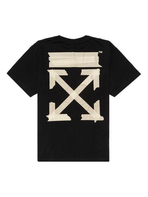 Off-White Off-White Bronzing arrow printing Unisex Black OMAA038G20JER0021048