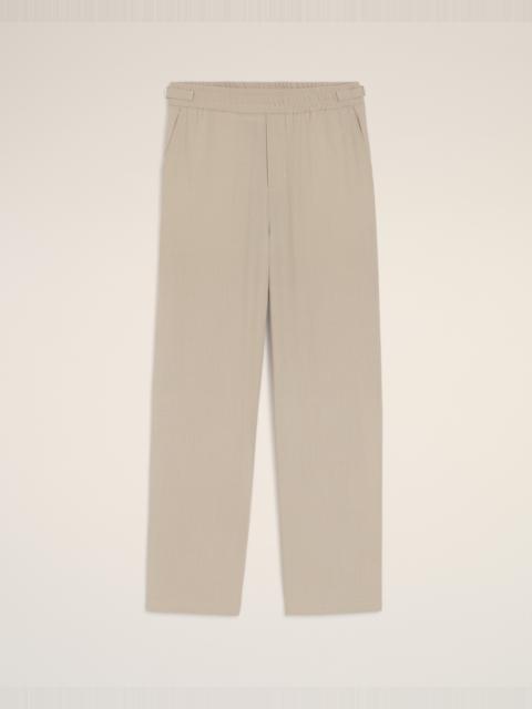 AMI Paris BEIGE WOOL ELASTICATED TROUSERS