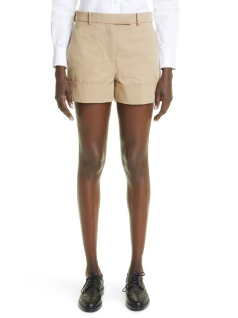 Thom Browne Thom Browne Piece Dyed Cotton Gabardine Sack Shorts in Khaki at Nordstrom