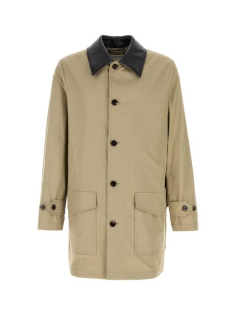Burberry Burberry Men Cappuccino Cotton Meadowbank Overcoat