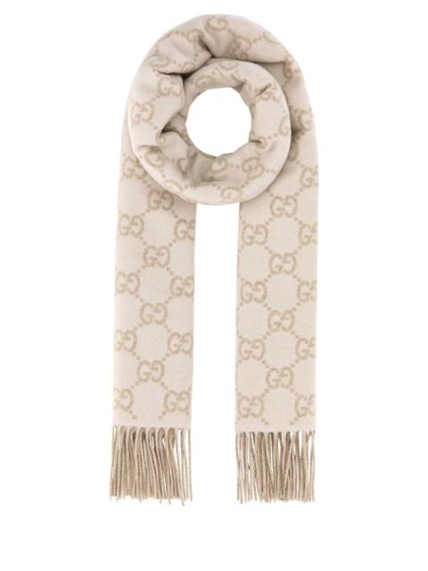 GUCCI Gucci Women Embroidered Cashmere Reversible Scarf