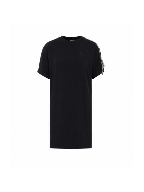 Burberry Burberry Women T-Shirt Dress With Check Trim