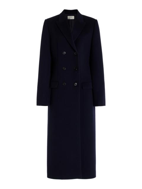 The Row Woody Cashmere Coat navy