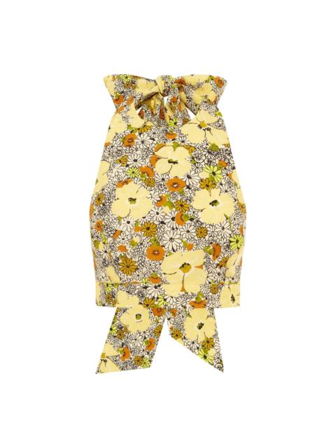 ALÉMAIS Orange Blossom Halter Neck Top