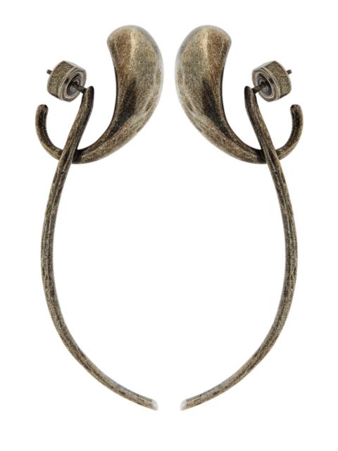 KHAITE Khaite Cyclone Antique Palladium-plated Drop Earrings