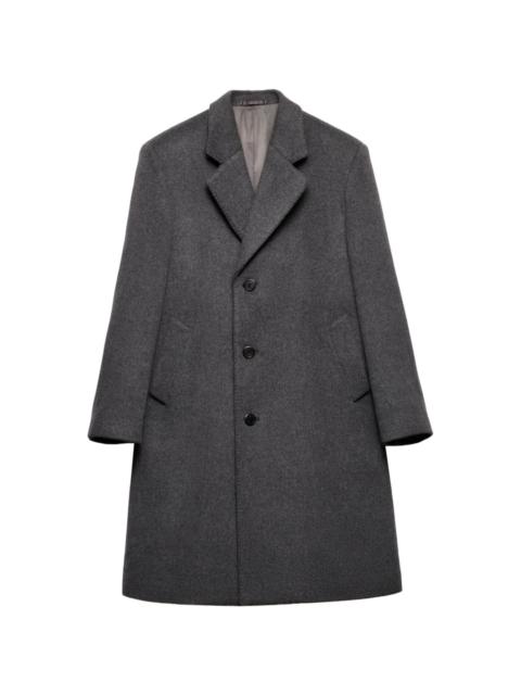 single-breasted wool coat