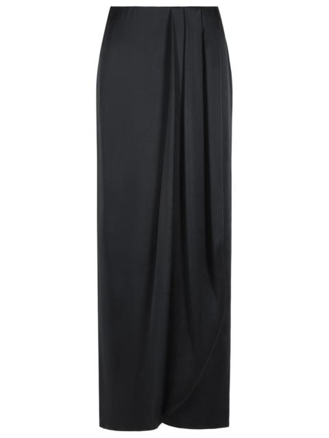 Maison Margiela Maison Margiela Silk Blend Midi Skirt Black Women