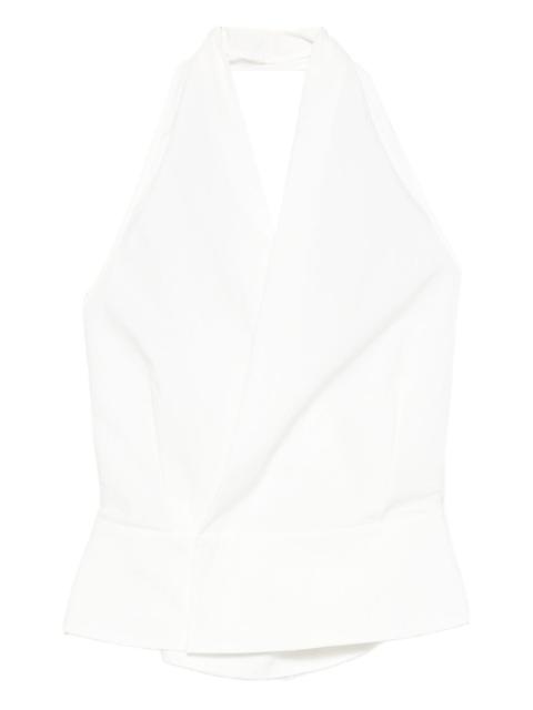 ST. AGNI halter tie-back top