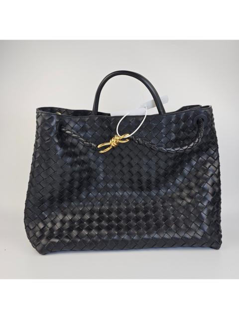Bottega Veneta BOTTEGA VENETA Andiamo Large $8400 Black Leather Top Handle