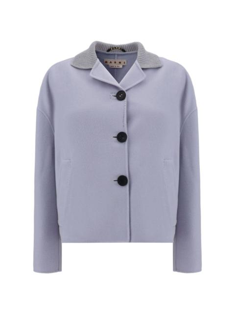 wool-cashmere button-up jacket