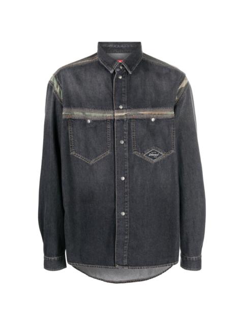 Diesel camouflage-print cotton shirt