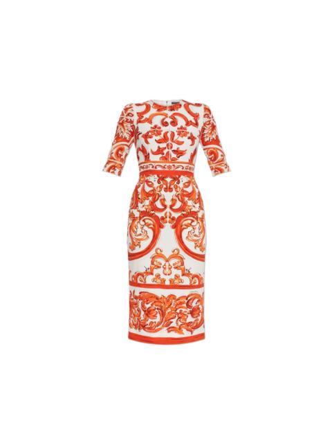 Dolce & Gabbana DOLCE & GABBANA Majolica Silk Dress New & Authentic (Women's