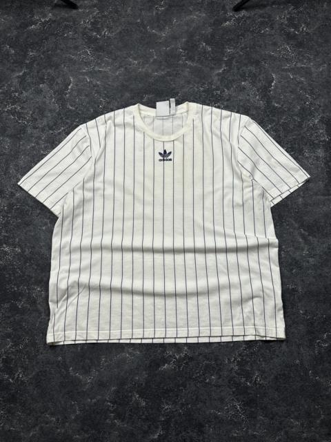 adidas Rare Adidas Centre Logo Embroidered Striped T-Shirt