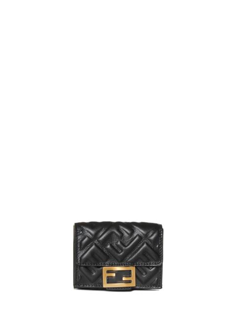 FENDI Fendi Women Micro Trifold Wallet In Ff Leather