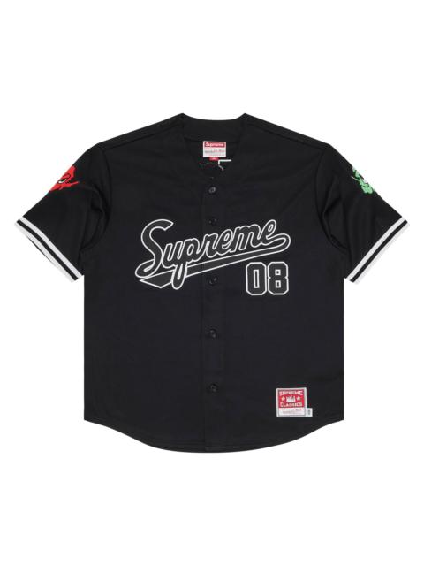 Supreme Supreme x Mitchell & Ness Downtown Hell Baseball Jersey 'Black'