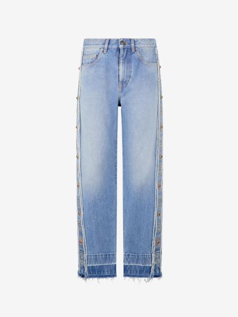 Roberto Cavalli Jeans With Stud And Stone Pattern