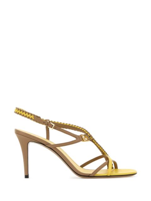 FENDI Fendi Women Two-Tone Leather Ffold Sandals
