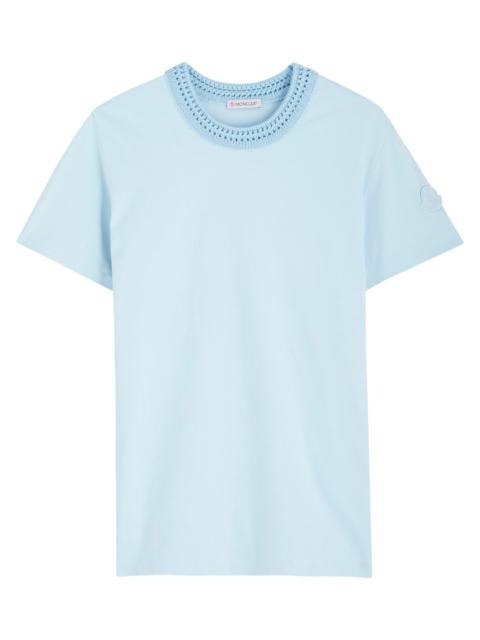 Moncler Moncler Woven Crew-neck Cotton T-shirt